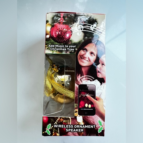 Christmas SoundLogic XT Holiday Tunes Gold Wireless Ornament Speaker Bluetooth - Picture 4 of 8